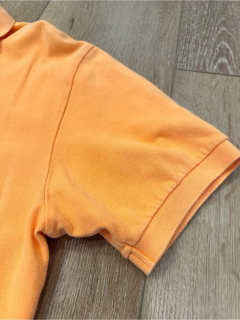Polo Ralph Lauren Orange Polo Shirt Men's Size L Navy Pony Logo Cotton